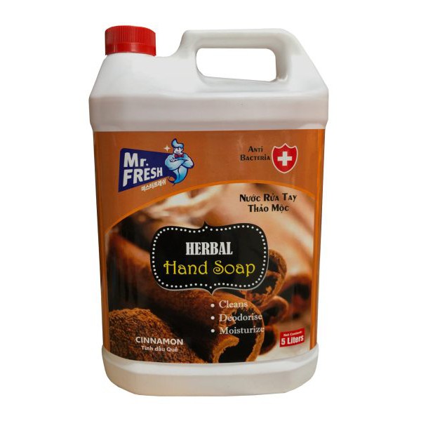 Sữa rửa tay dưỡng ẩm khử mùi hàn quốc mr.fresh 5l hương quế bho23