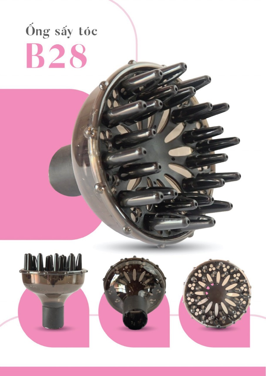 Đầu Chụp Máy Sấy Tóc Xoăn - Loa sấy tóc xoăn sóng nước, xù mì, xoăn bóp gel, xoăn gợn