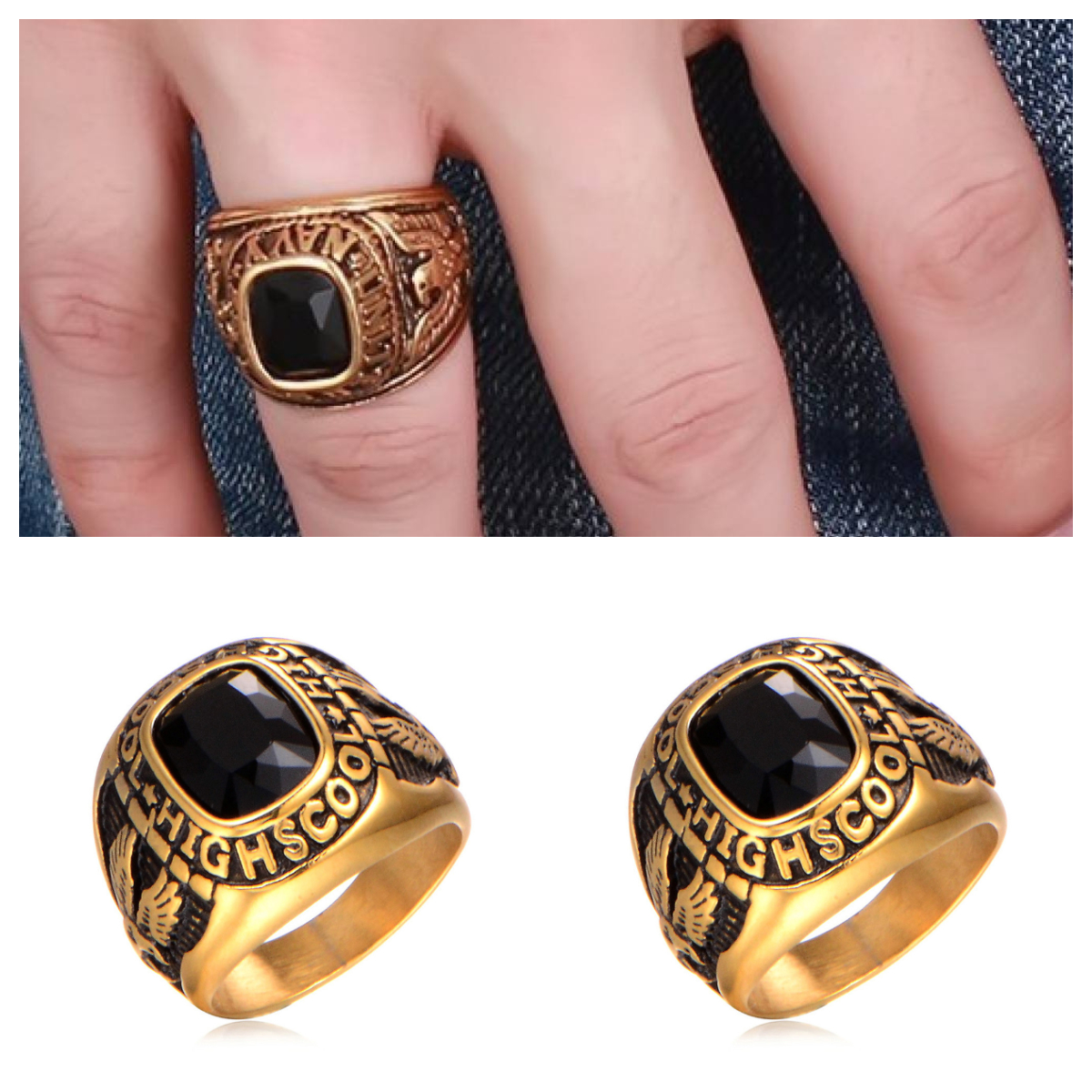 Nhẫn Nam Titan Thủy Quân Lục Chiến Cá Tính  Phong Cách Mỹ RBARMY1