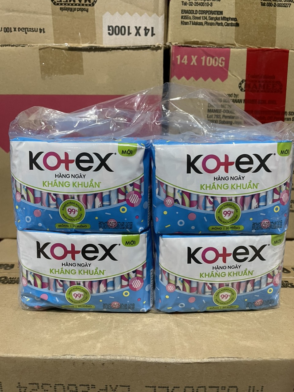 Băng vệ sinh Kotex Hằng ngày kháng khuẩn 20 miếng