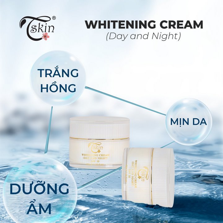 Kem dưỡng trắng tái tạo da giữ ẩm ngày và đêm Tskin Hàn Quốc 40g