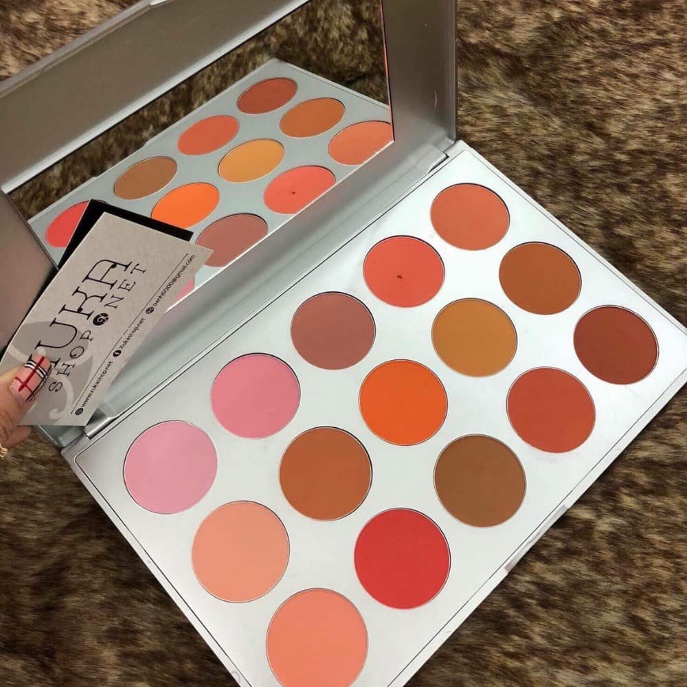 BẢNG PHẤN MÁ HỒNG, TẠO KHỐI BẮT SÁNG CHUYÊN NGHIỆP 15 Ô KRYOLAN PALETTE CHÍNH HÃNG