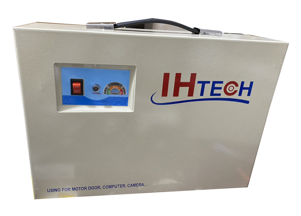 Bộ lưu điện ups cửa cuốn ihtech xài cho motor 300 - 400 - 500 - 600 - 700 - 800kg bh 18th, tự động nạp xả, cực bền