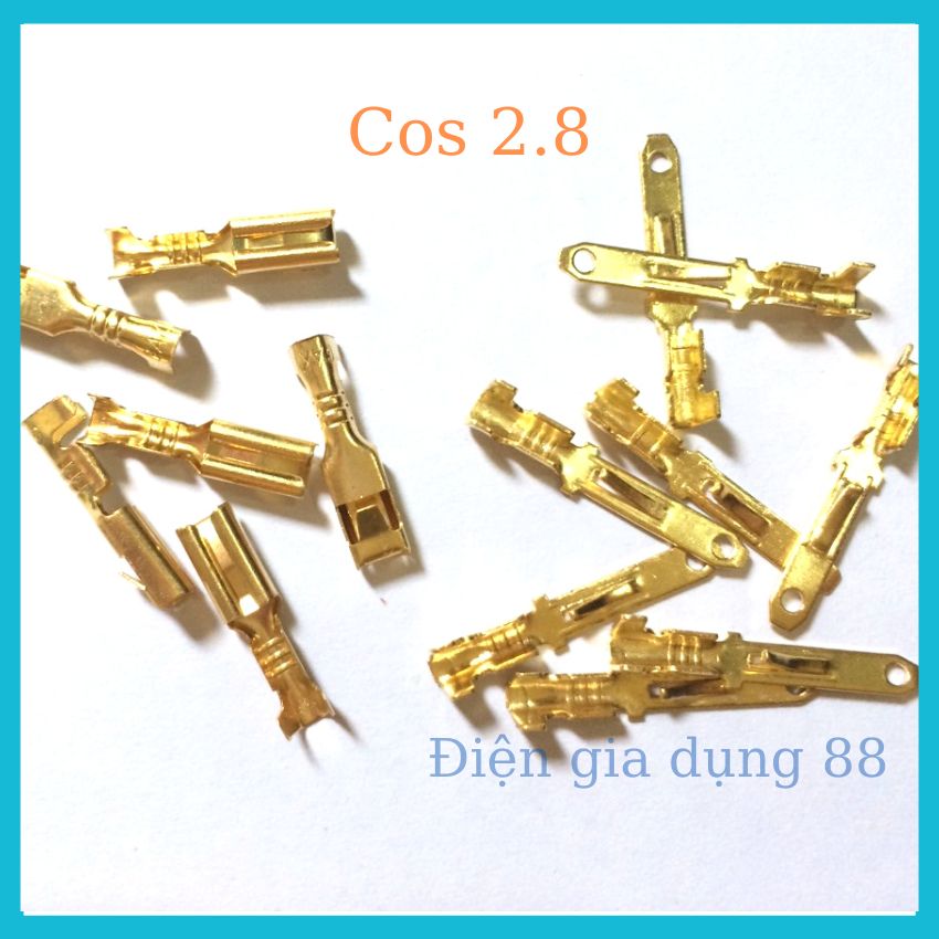 100 đầu cos ghim đực - cái 2.8 nhỏ cho ô tô, xe máy