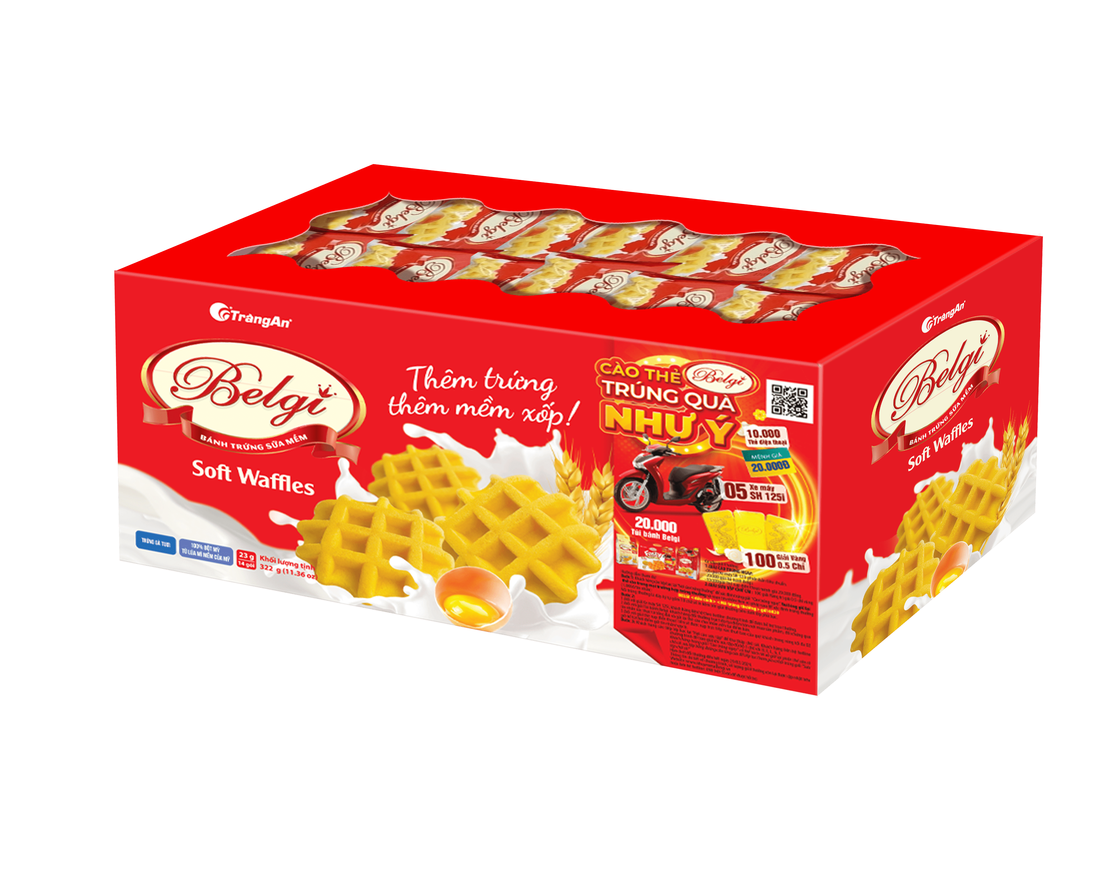 Bánh Belgi trứng sữa mềm hộp 322G