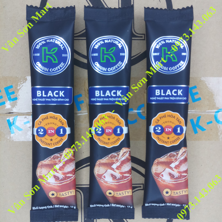 03 gói nhỏ 17g Cà phê đen (2 trong 1) K Coffee Black Phúc Sinh