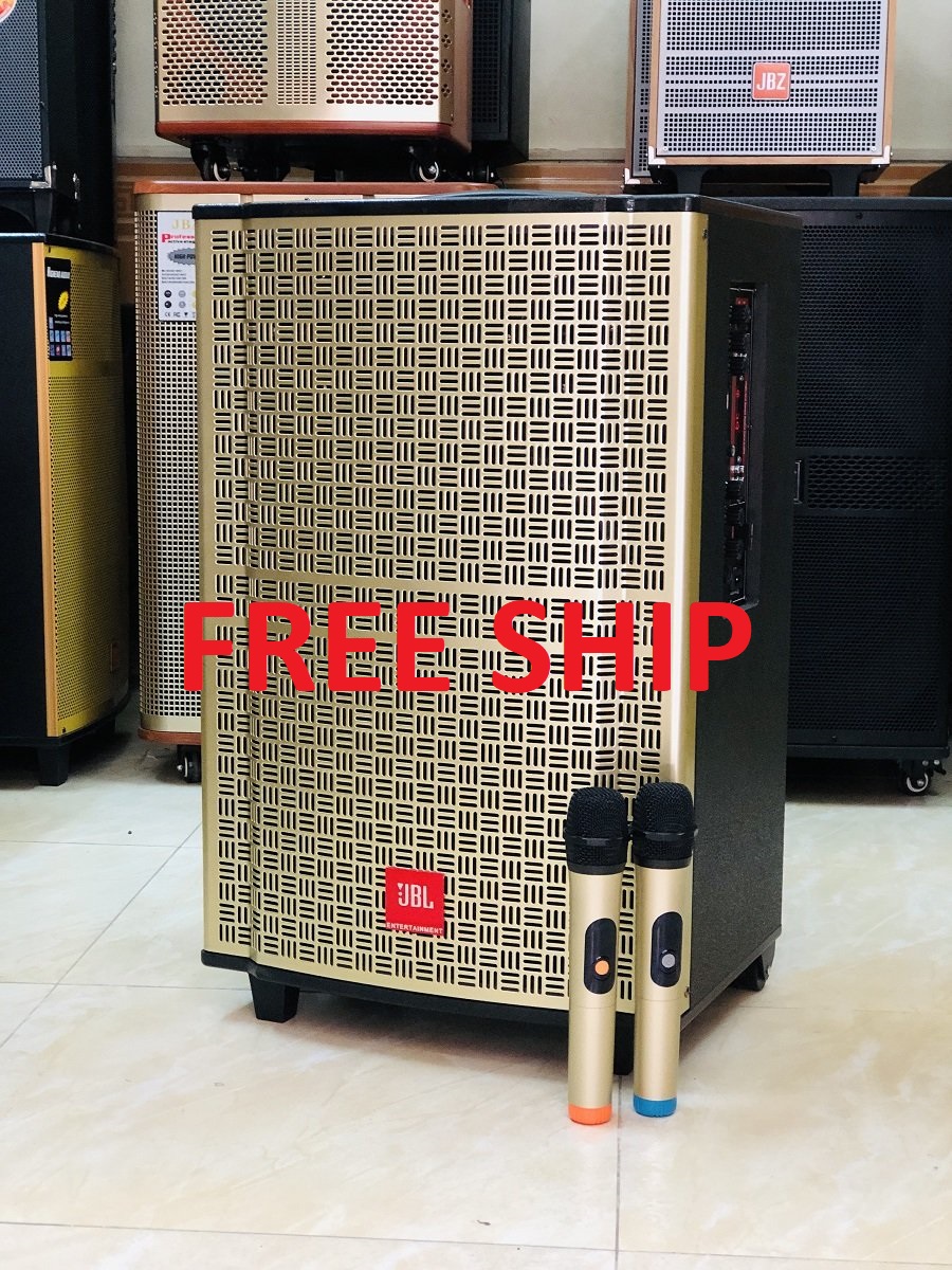 Loa kéo jbl bass 40 , vỏ gỗ cao cấp , tặng 2 micro không dây cao cấp hút âm