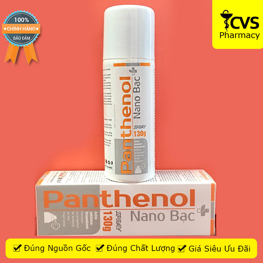 Xịt bỏng Panthenol Spray Nano Bạc - Làm lành vết thương - cvspharmacy