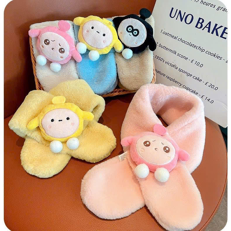 Khăn Choàng Cổ Trẻ Em Sanrio Giữ Ấm Mùa Đông Kuromi Melody Purin Cinnamoroll Cho Bé Quà Tặng Giáng Sinh Noel