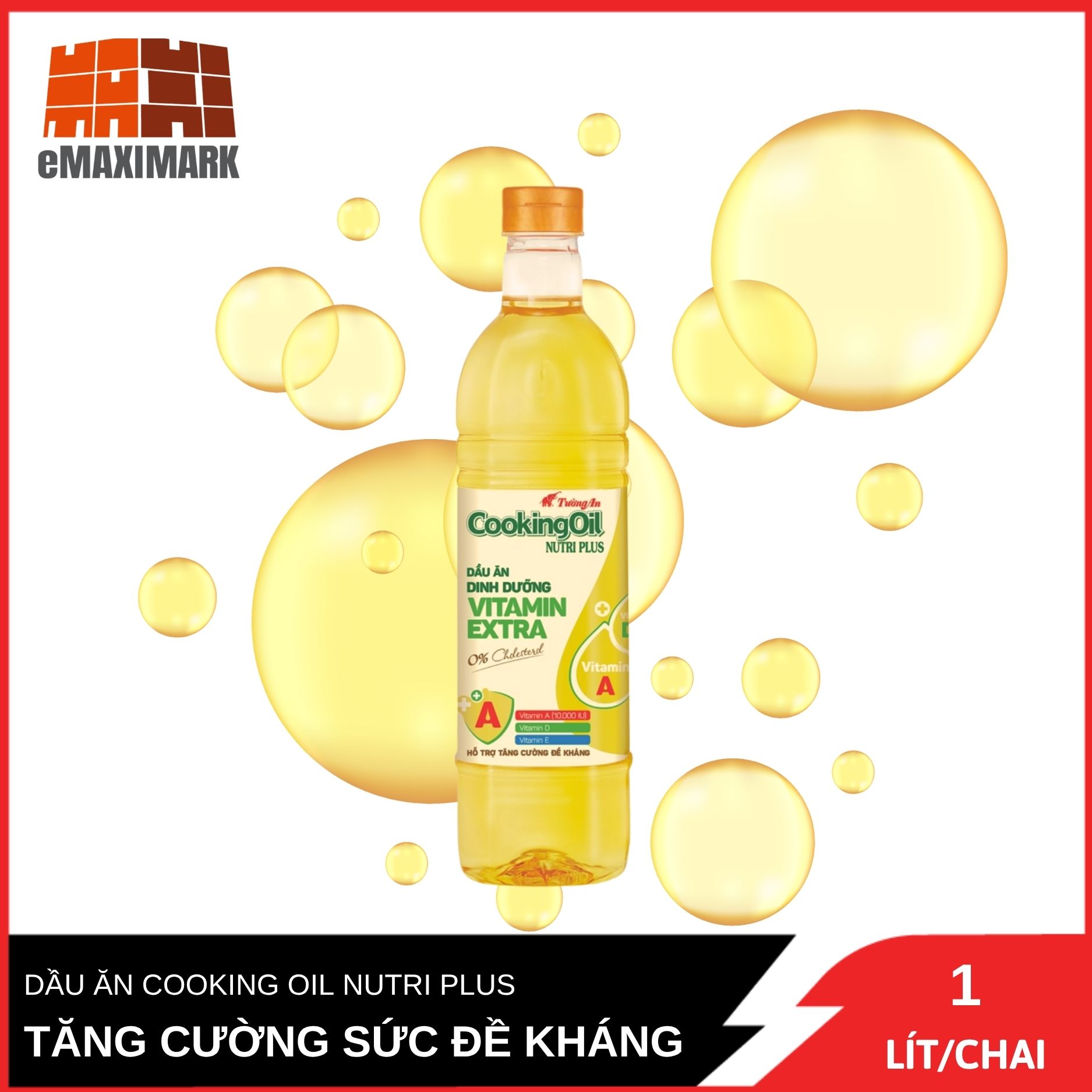 DẦU ĂN TƯỜNG AN COOKING OIL NUTRI PLUS 1 LÍT/CHAI