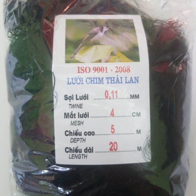 Lưới bẫy chim thái lan , chào mào, khuyên, sẻ (cam kết bán hàng chất lượng có bảo hành)