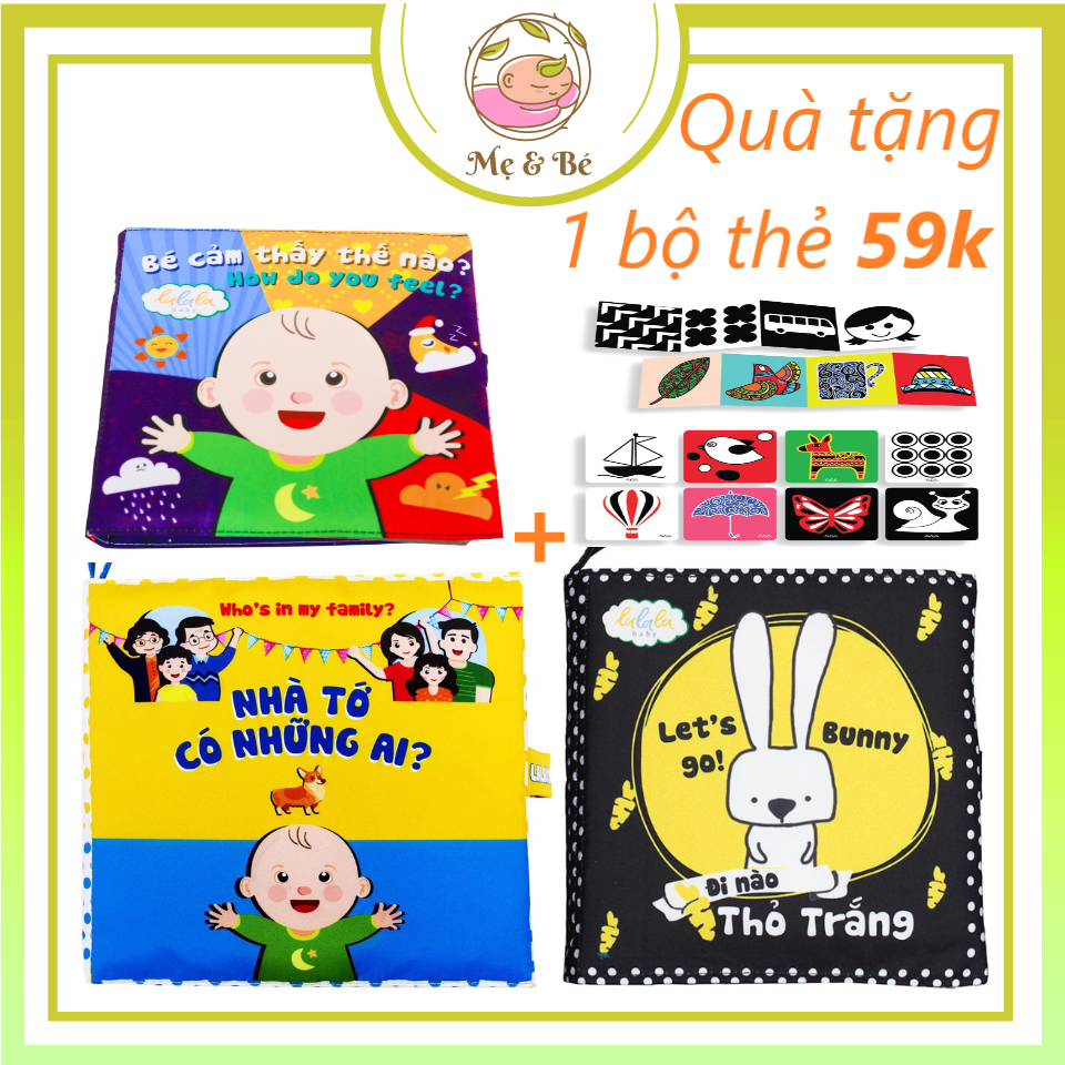 Combo  Sách vải song ngữ Lalala baby hay nhất dành cho bé (lẻ tùy chọn)