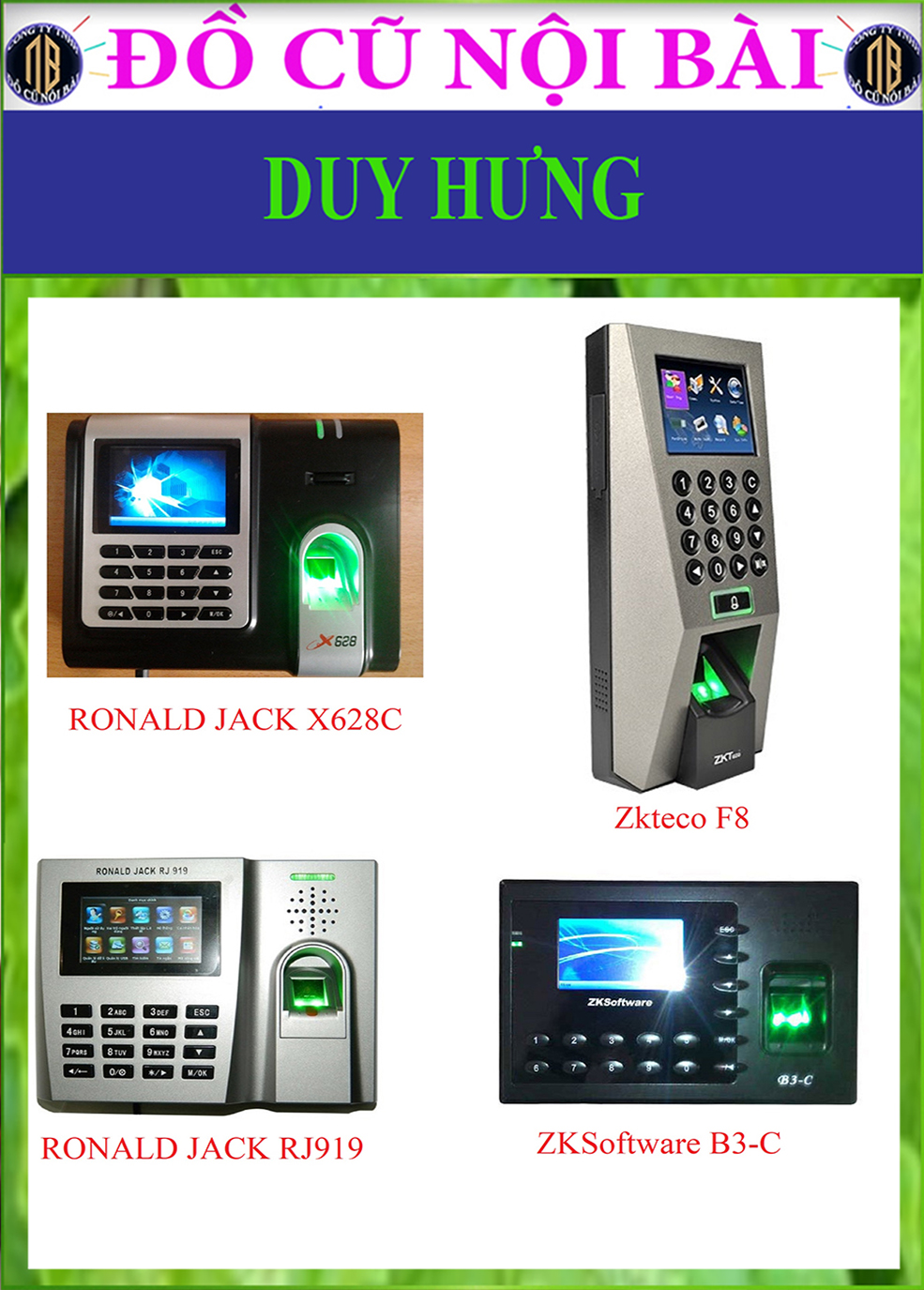 [Hàng 85%] Máy chấm công kiểm soát cửa Các Loại
