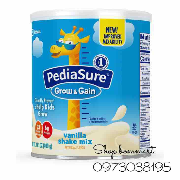 Sữa tăng cân pediasure mỹ cho bé hộp 400g