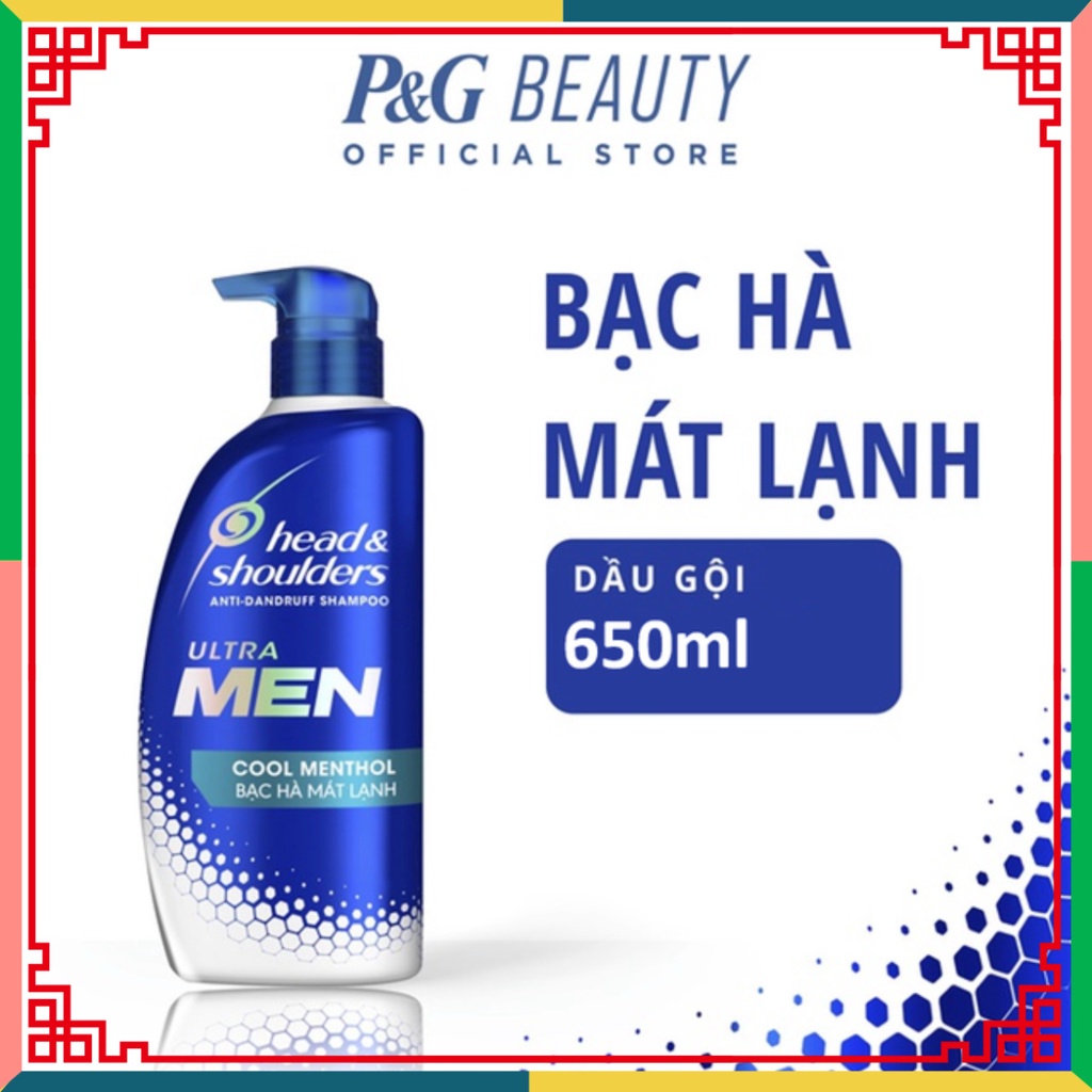 Dầu gội cho nam head&shoulders ultramen chai 650ml bạc hà/ old spice / ngăn rụng tóc
