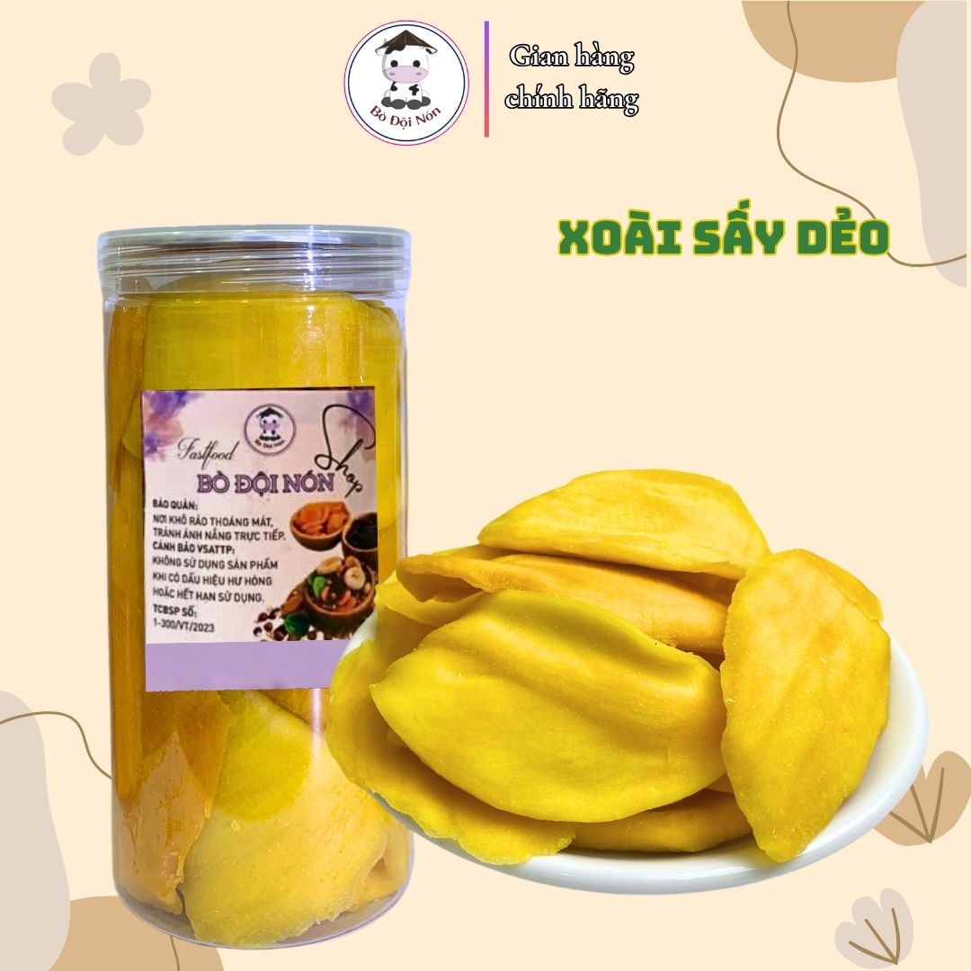 500Gr Xoài Sấy Dẻo Thơm Ngon_ Bò Đội Nón Shop