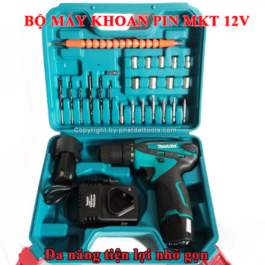 [MIỄN PHÍ GIAO HÀNG 40K] BỘ KHOAN MAKITA 12V FULL PHỤ KIỆN, Một Sản Phẩm Đa Năng, Vừa Có Chức Năng Khoan, Vừa Có Chức Năng Vặn Vít Giúp Bạn Có Thể Tự Tay Sửa Chữa Đồ Đạc Trong Gia Đình
