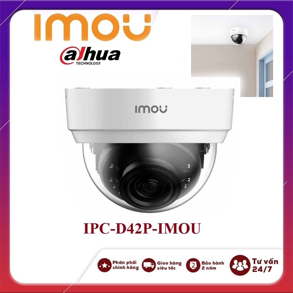 Camera ip wifi dome 4.0mp ipc-d42p-imou