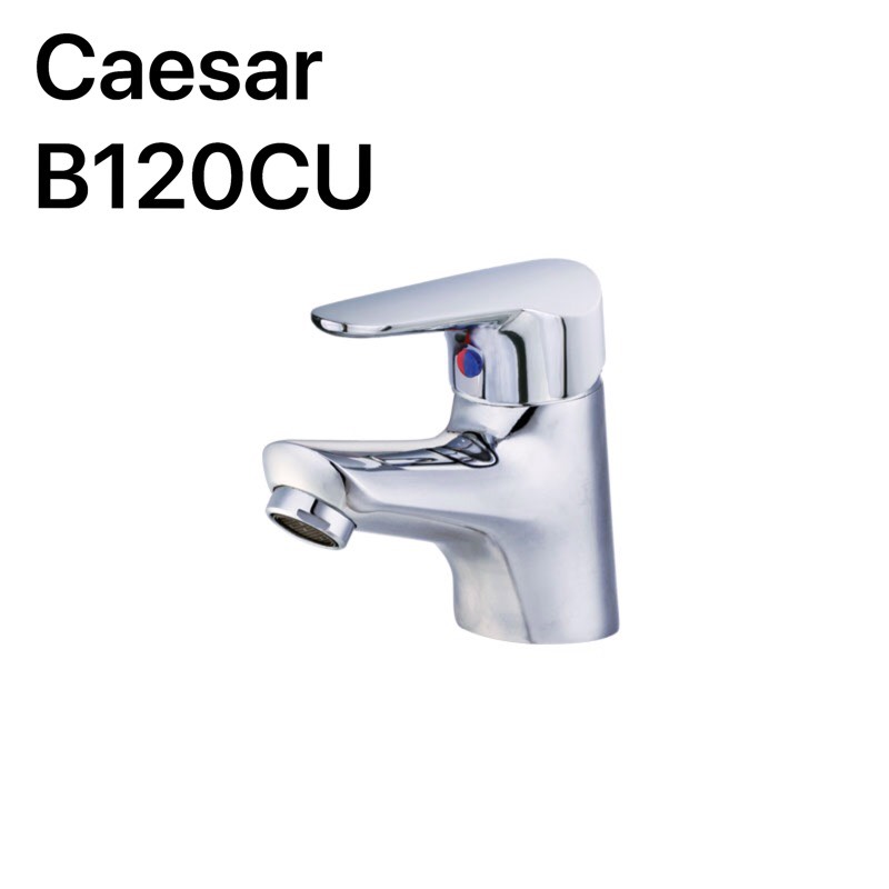 Bộ vòi chậu rửa mặt nước nóng lạnh B120CU chính hãng Caesar, giá rẻ
