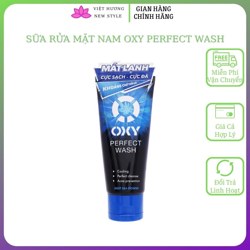 [CHÍNH HÃNG + Free ship]Sữa rửa mặt nam Oxy Perfect Wash 100g chiết xuất tảo biển và khoáng chất biển làm sạch bã nhờn ngừa bụi bẩn Newstyle SRM24