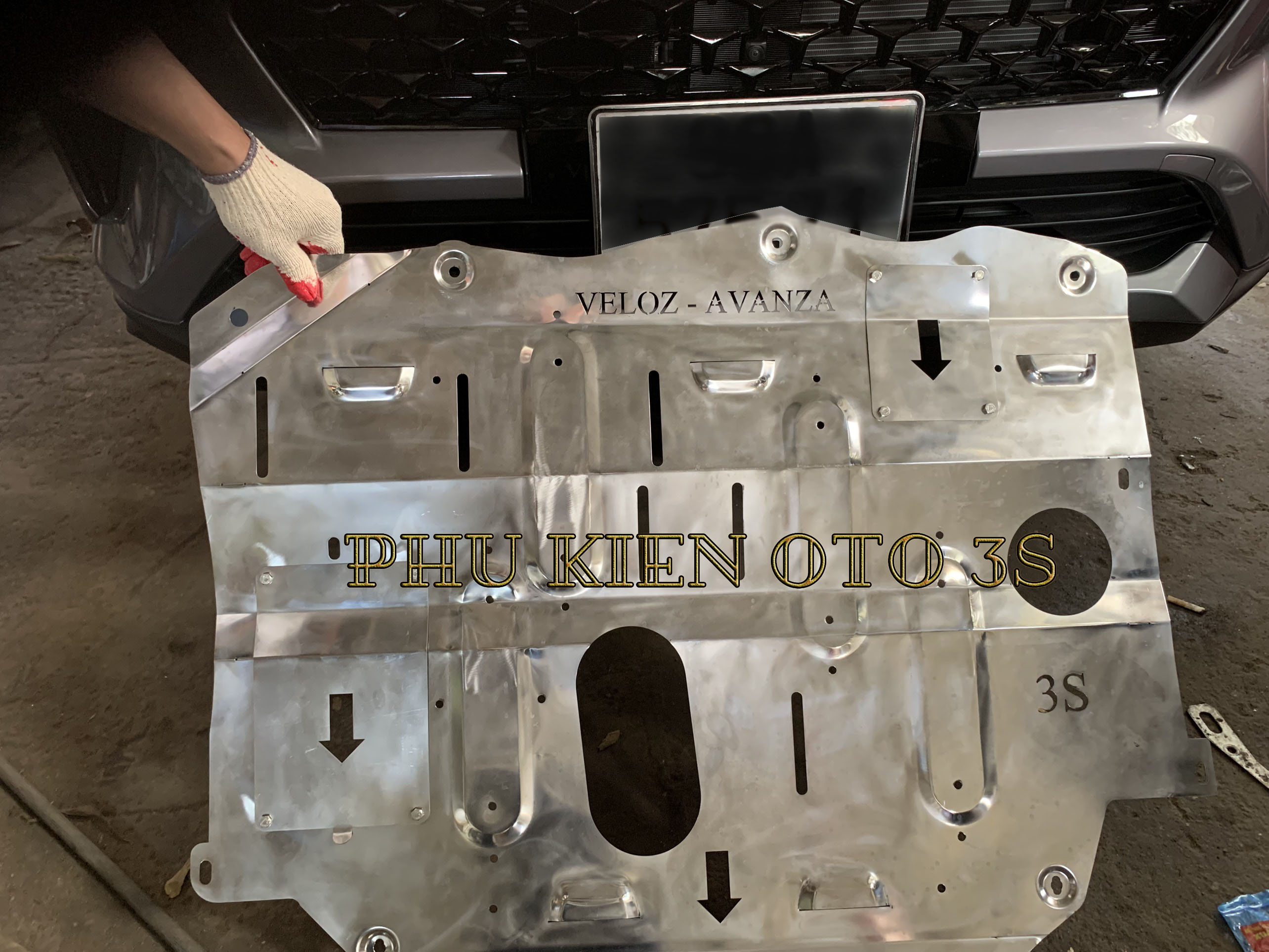 Tấm chắn bùn gầm máy veloz/avanza phiên bản full inox 304