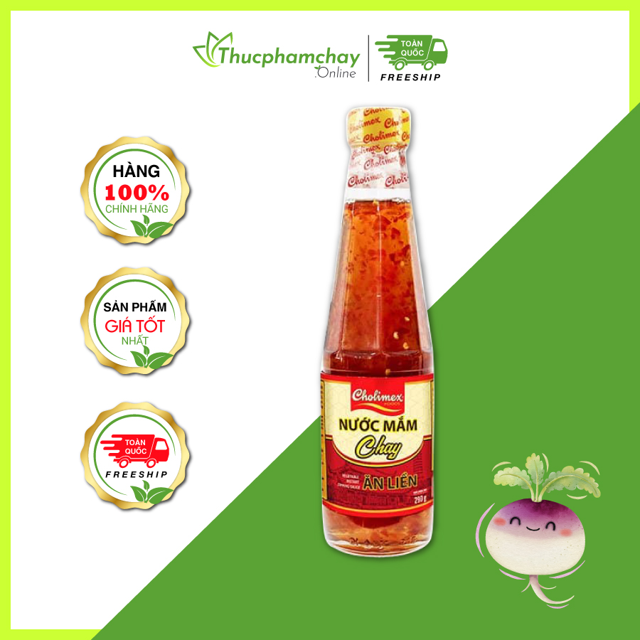 Nước Mắm Chay Ăn Liền Cholimex 290g chai thủy tinh