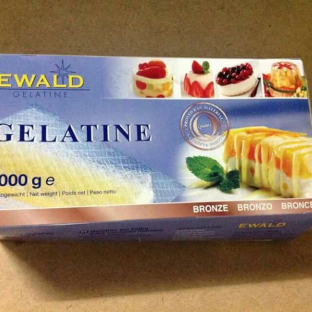 Gelatin  RẺ VÔ ĐỊCH  gelatin lá EW hộp 1kg