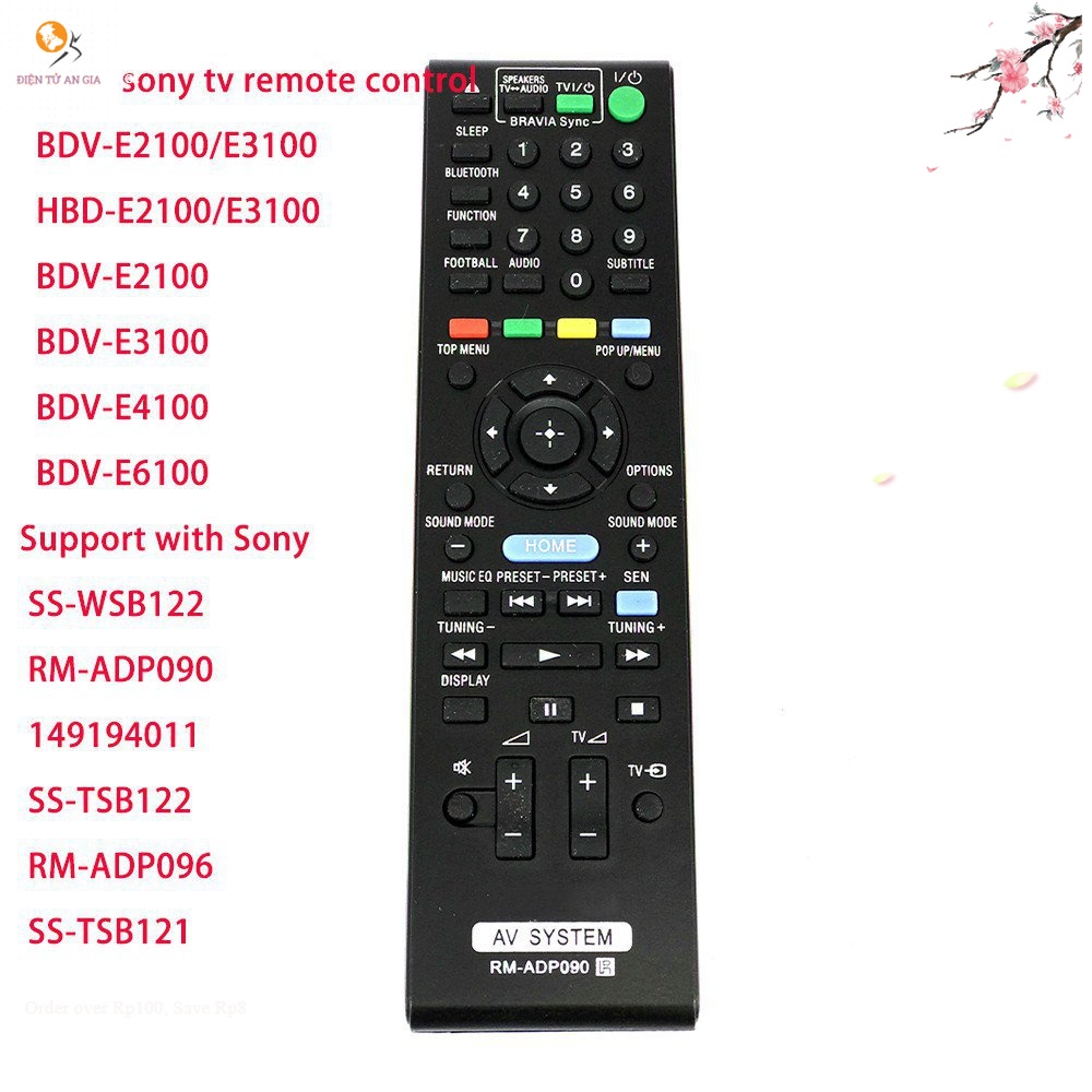 Sony remote điều khiển từ xa cho bdv-e2100/e3100 hbd-e2100/e3100 bdv-e2100 hbd-e2100/e3100 bdv-e2100 bdv-e3100 bdv-e6100