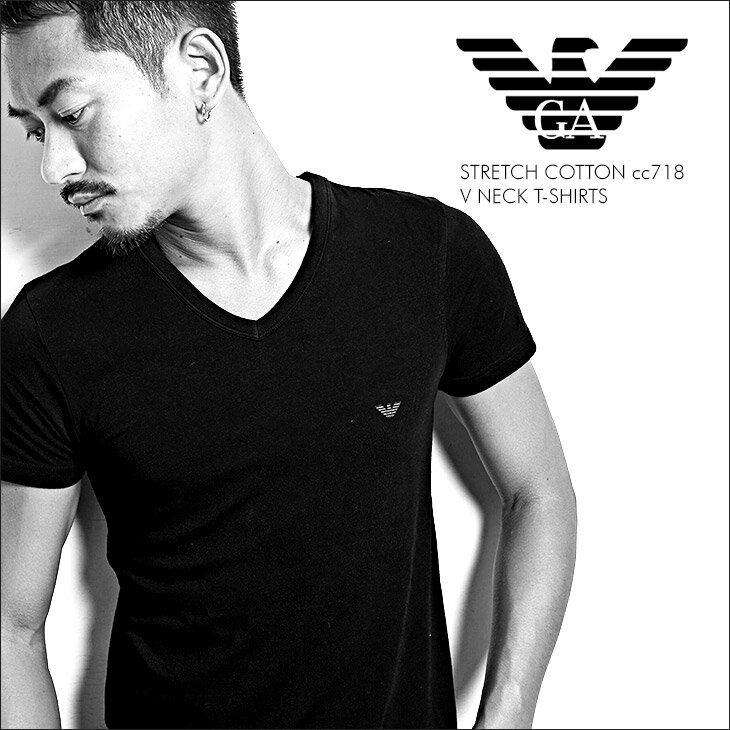 [HCM]Áo Thun T-shirt Cổ Tim Tay Ngắn EMPORIO ARMANI CC718-110810