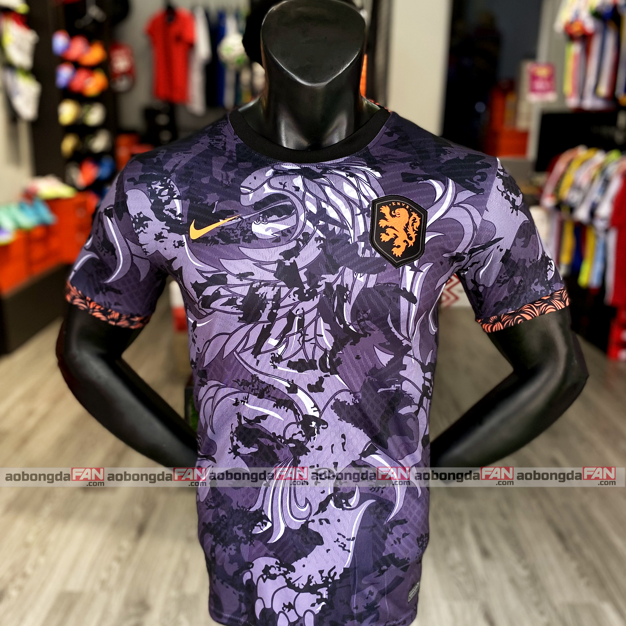 Bộ quần áo bóng đá đội tuyển hà lan đen 2024 hàng thái