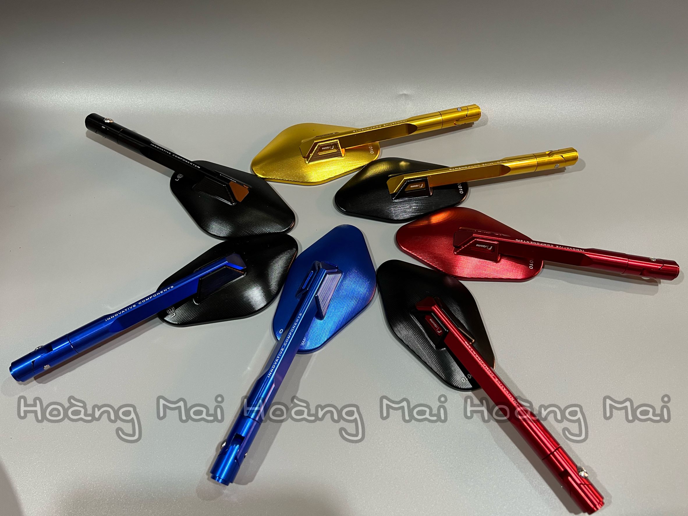 Gương, kiếng chiếu hậu Elise hiệu Rizoma chống chói hàng xịn cho các loại xe máy