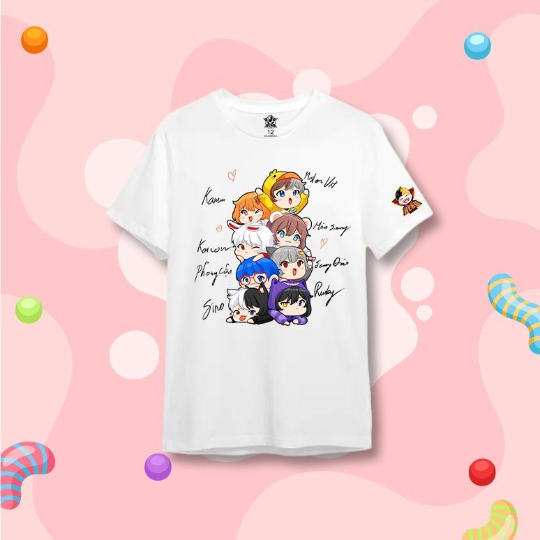 Áo hero team kèm chữ ký hero team màu trắng, chất liệu cotton, thoáng mát, thời trang hero team unisex