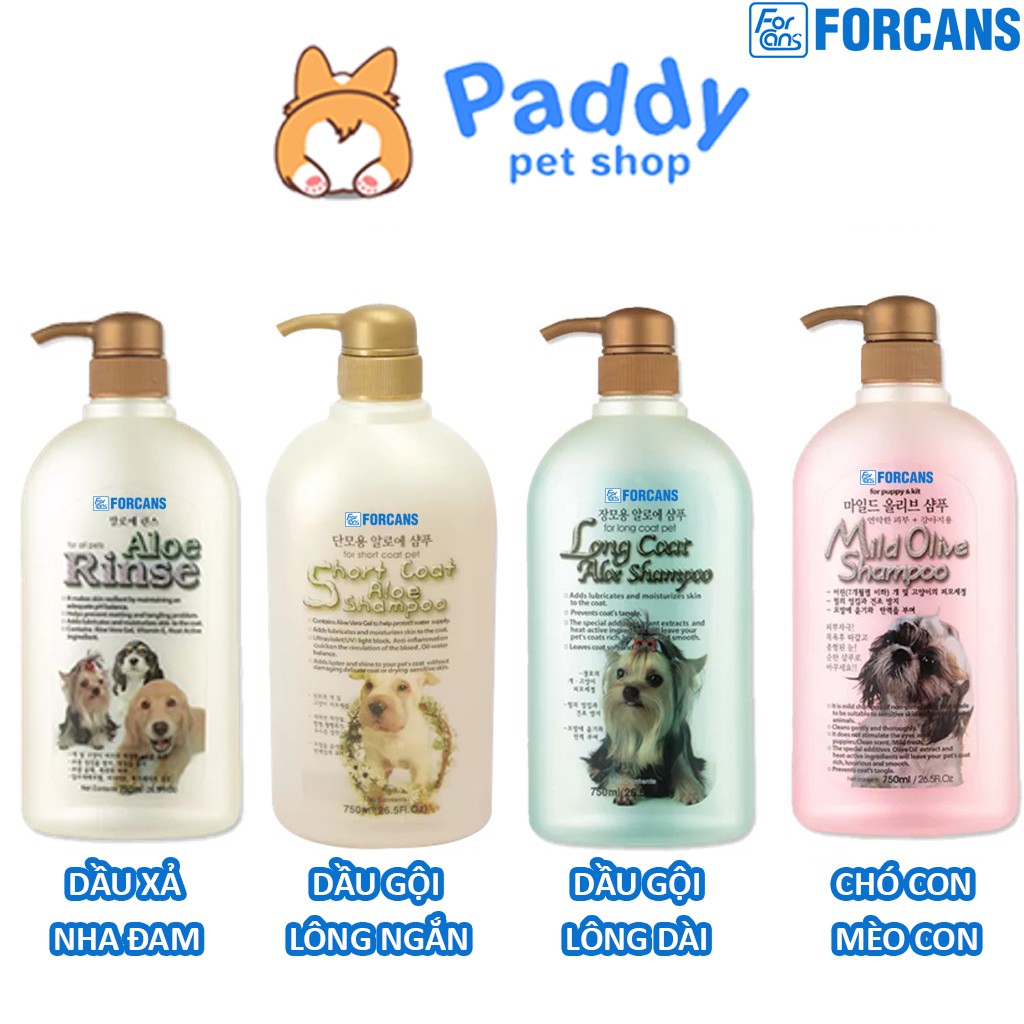 Sữa Tắm  Forcans Nha Đam Dịu Nhẹ Cho Chó Mèo (750ml)