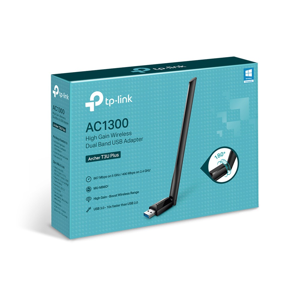 Usb wifi tp-link archer t3u plus dual band ac1300mbps