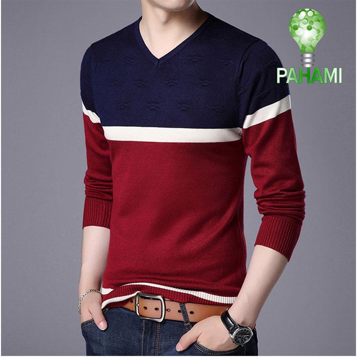 Áo len nam phối màu kẻ ngang - Áo len hàn quốc - Áo len nam thời trang mã SAL212, SAL214, SAL215 
