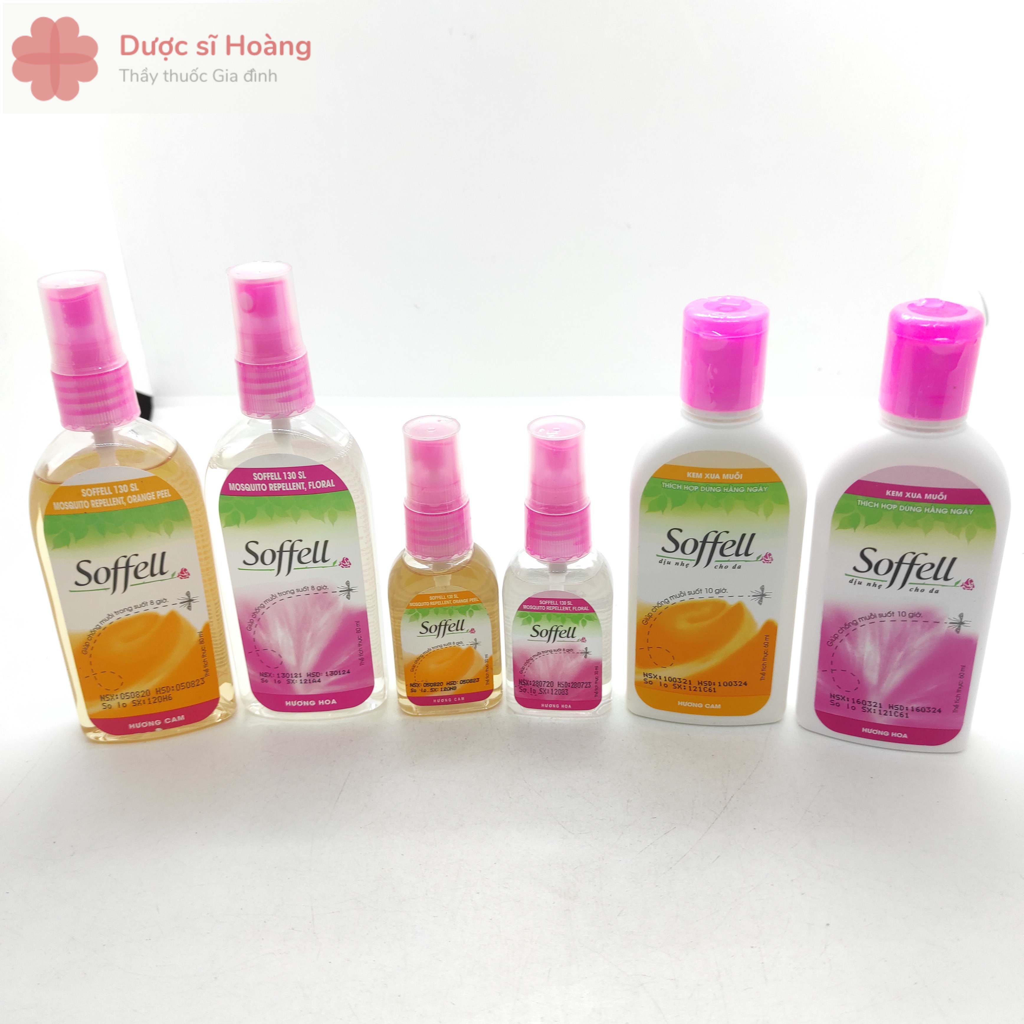 Chống muỗi soffel - dạng kem và xịt hương hoa & hương cam