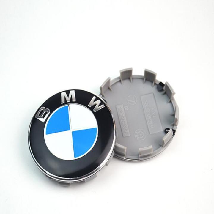 1 chiếc logo chụp mâm, ốp lazang bánh xe ô tô, xe hơi BMW68-S6.5 đường kính 65mm