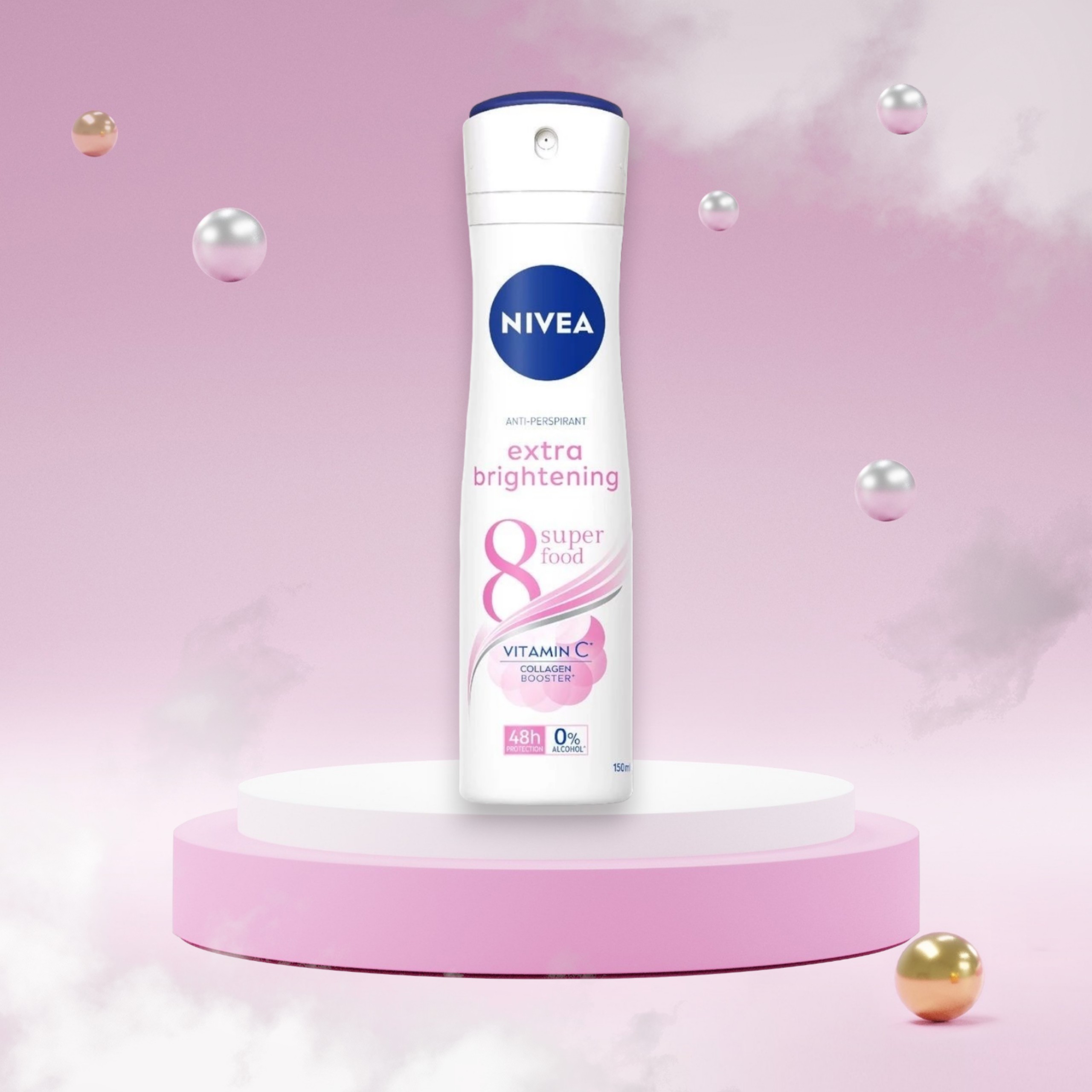 Xịt Khử Mùi Nivea Extra Whitening 150ml