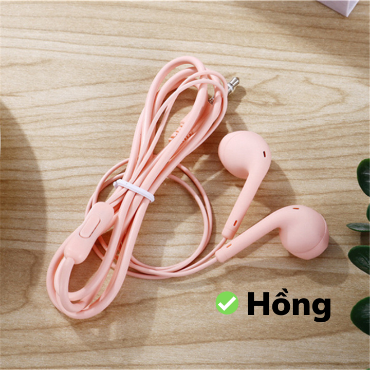 Tai nghe nhét tai có dây và mic đàm thoại - chất âm cực hay và êm, nhiều màu sắc