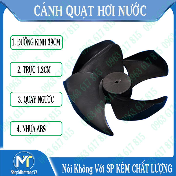 cánh quạt hơi nước size 39cm trục 12cm ngược | cánh quạt hơi nước 40 trục 12 QUAY NGƯỢC QUAY THUẬN