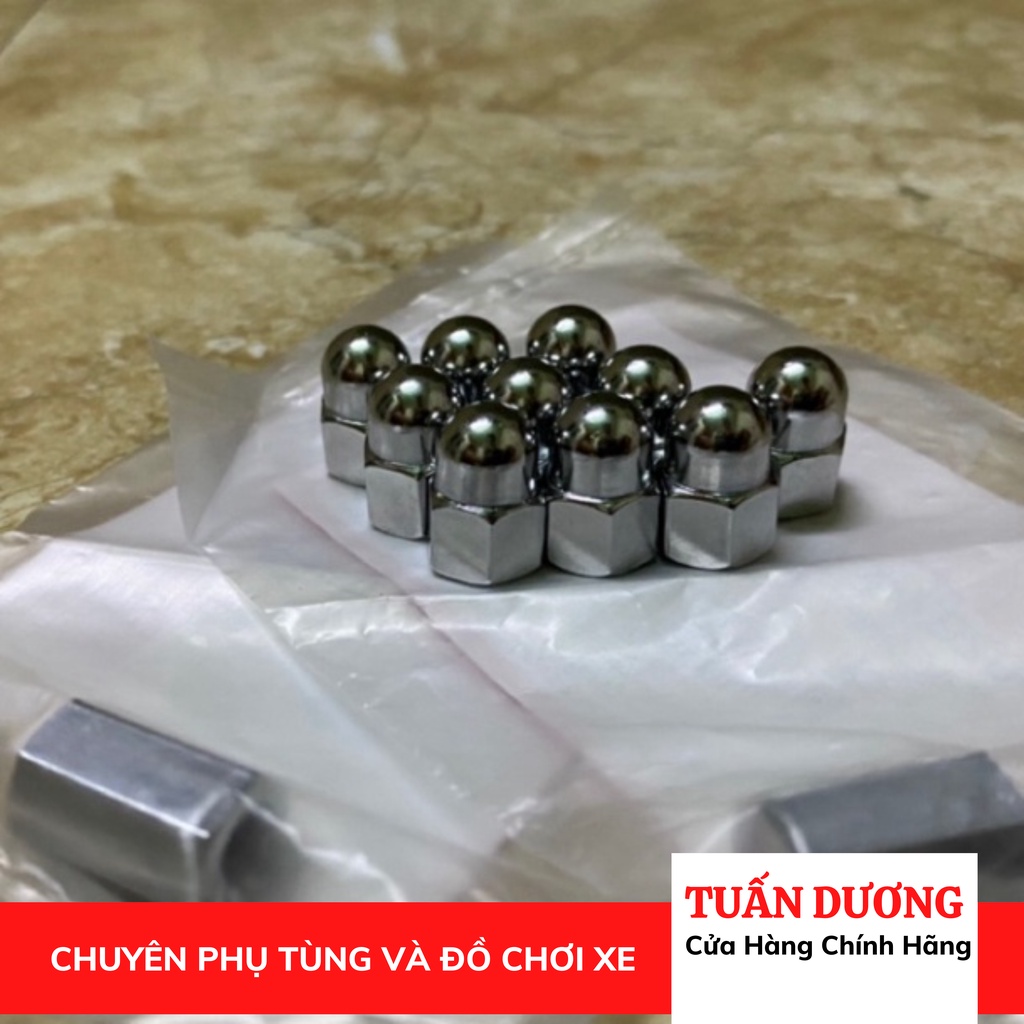 Ốc bắt cổ pô xe, ốc mũ bắt ống xả dùng cho xe dream wave các loại đẹp zin chuẩn zin 100%