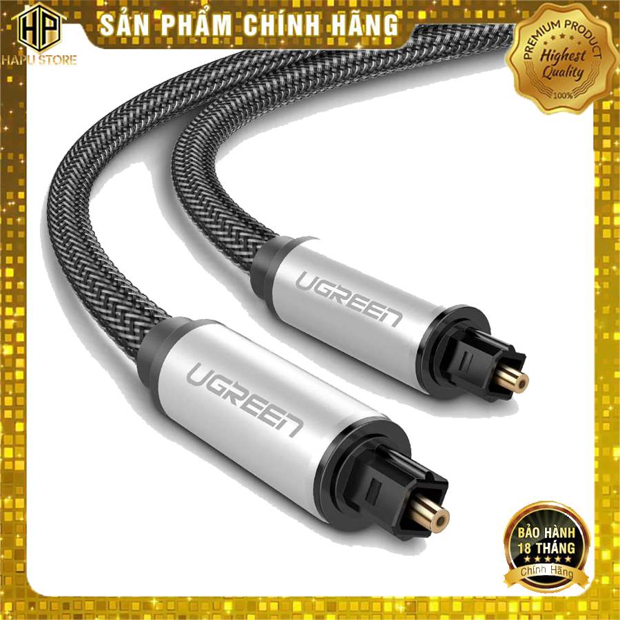 Cáp audio quang Ugreen AV108 vỏ nhôm cao cấp - Hapustore