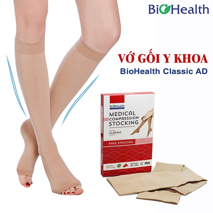 Vớ  gối Y Khoa chống giãn tĩnh mạch Biohealth Medical Compression Stocking (1 đôi)