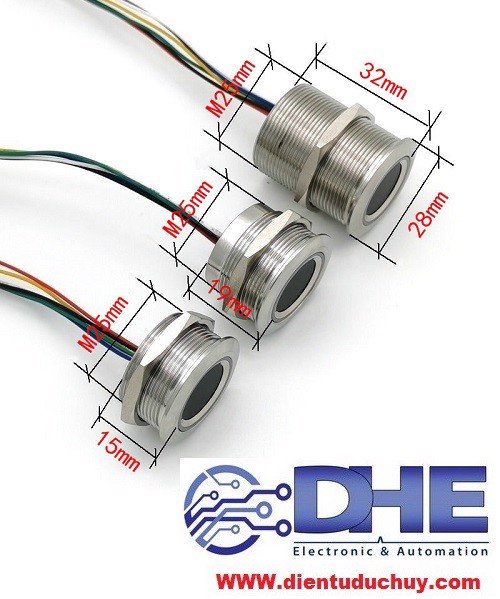 Cảm biến nhận dạng vân tay điện dung r503 , vỏ sợi kim loại, dễ lắp đặt