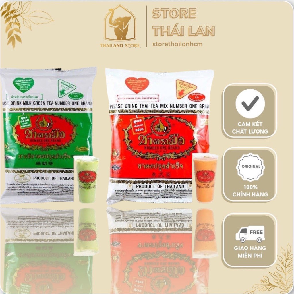 Trà thái xanh - thái đỏ xanh 200gr, đỏ 400gr