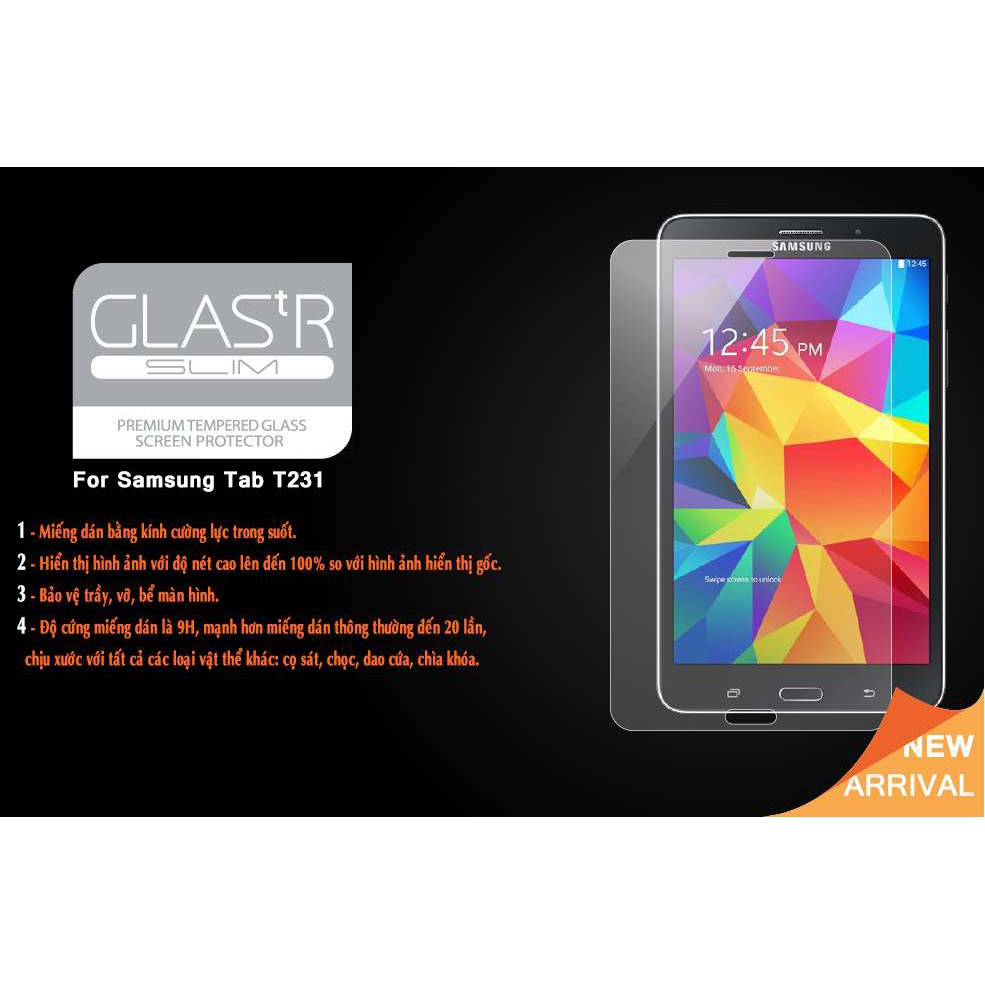 KÍNH CƯỜNG LỰC CHO SAMSUNG GALAXY TAB 4 7.0 LTE T230 T231 T235