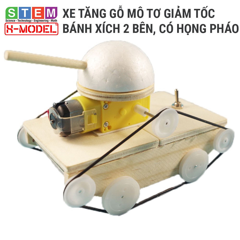 Đồ chơi lắp ráp sáng tạo stem xe tăng đồ chơi gỗ vượt địa hình xmodel đồ chơi diy do it yourself giáo dục stem steam