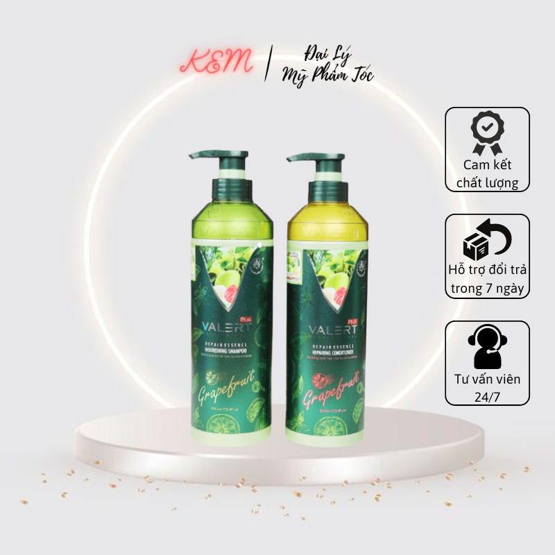 Dầu gội bưởi valert grape fruit chống rụng tóc - dầu gội cặp phục hồi hư tổn từ sâu bên trong