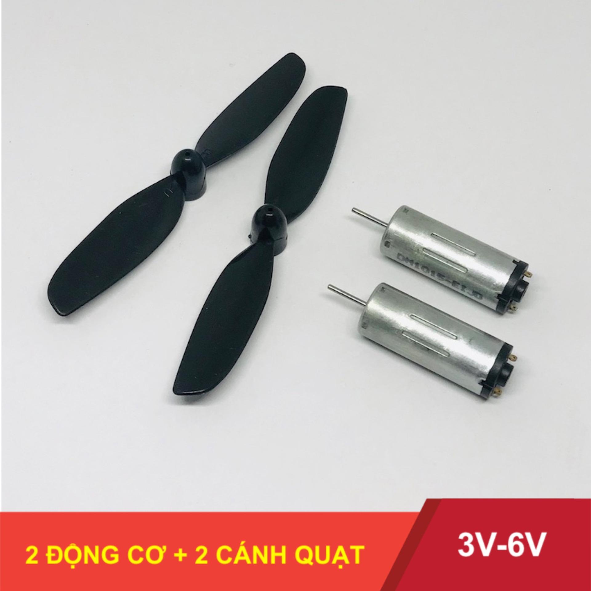 [HCM]2 mô tơ máy bay tàu lượn M50 siêu nhỏ điện áp 3V-6V kèm cánh quạt thuận nghịch 19000 - 37000 RPM - LK0111