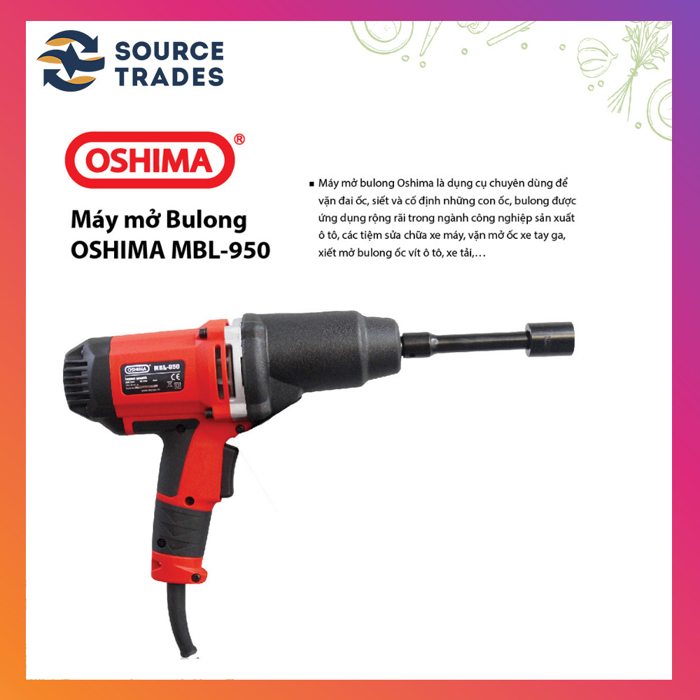 Máy siết mở bulong chính hãng oshima mbl 950